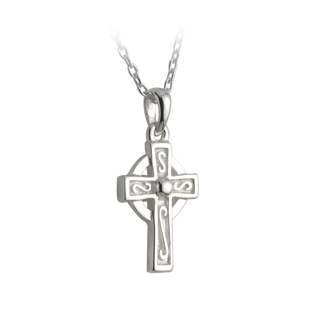 Children's 9ct Yellow Gold Cubic Zirconia Cross Pendant | Buy Online | Free  Insured UK Delivery